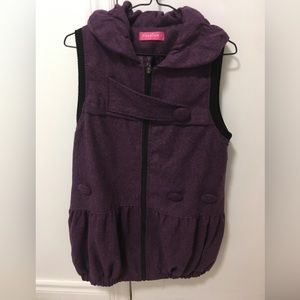 Purple sleeveless flowy cute comfy buttoned dress women small casual wear party